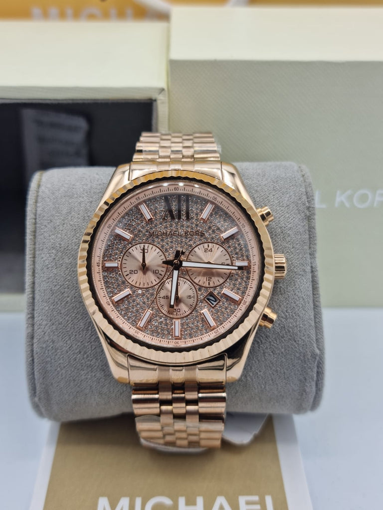 Michael Kors Lexington Rose Gold Dial Rose Gold Stainless Steel Strap Watch for Men - MK8580 Buy Now By Michael Kors