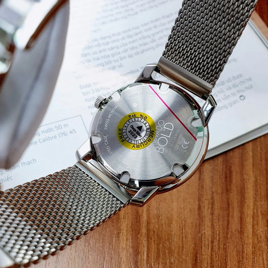 Movado Bold Silver Dial Silver Mesh Bracelet Watch For Men - 3600260 Buy Now By Movado