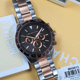 Michael Kors Layton Chronograph Black Dial Two Tone Steel Strap Watch For Men - MK8913 Buy Now By Michael Kors