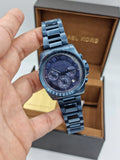 Michael Kors Brecken Chronograph Quartz Blue Dial Blue Steel Strap Watch For Men - MK6361 Buy Now By Michael Kors