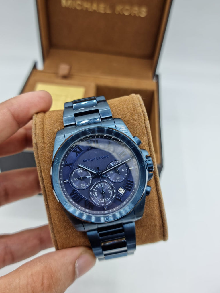 Michael Kors Brecken Chronograph Quartz Blue Dial Blue Steel Strap Watch For Men - MK6361 Buy Now By Michael Kors