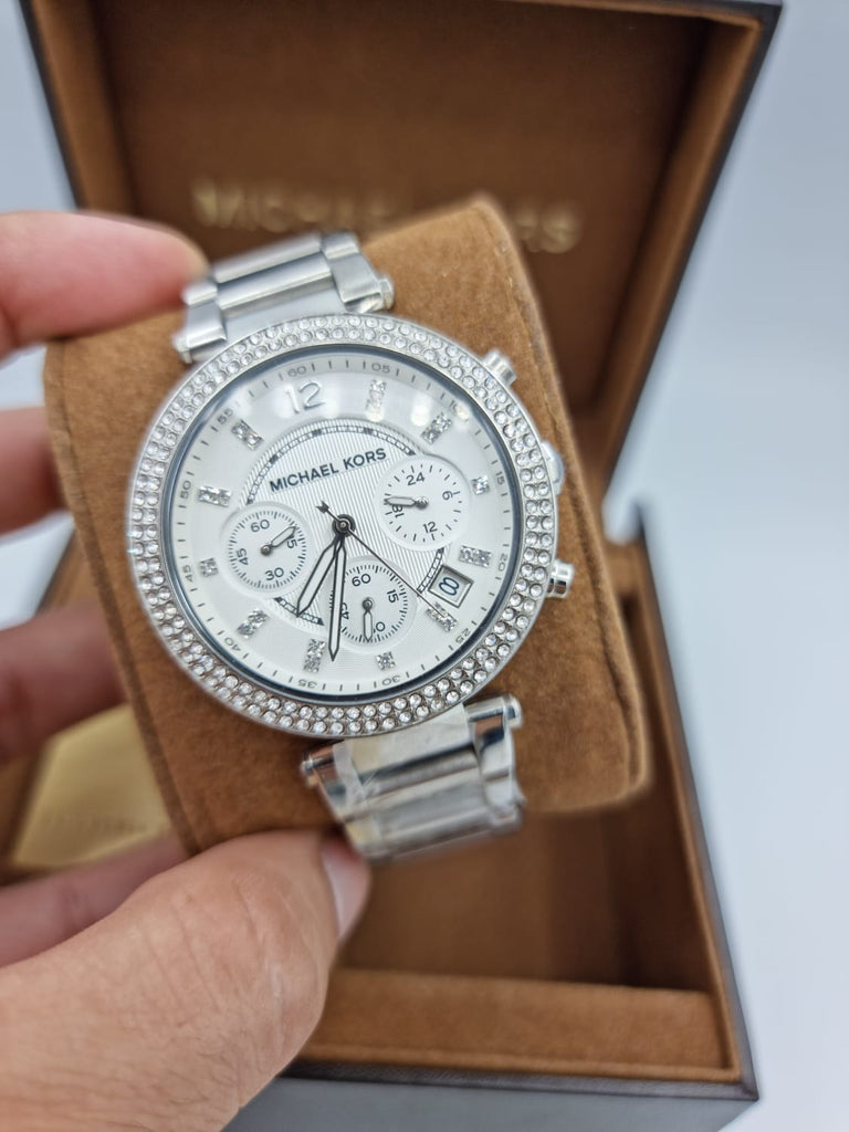 Michael Kors Parker Silver Dial Silver Steel Strap Watch for Women - MK5353 Buy Now By Michael Kors