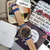 Fossil Grant Chronograph Blue Dial Blue Leather Strap Watch for Men - FS5373 Buy Now By Fossil