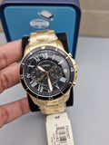 Fossil Inscription Automatic Black Dial Gold Steel Strap Watch for Men - FS5267 Buy Now By Fossil