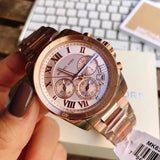 Michael Kors Brecken Chronograph Quartz Rose Gold Dial Rose Gold Steel Strap Watch For Women - MK6367 Buy Now By Michael Kors