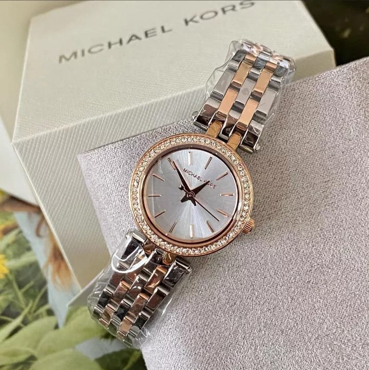 Michael Kors Darci Silver Dial Two Tone Steel Strap Watch for Women - MK3298 Buy Now By Michael Kors