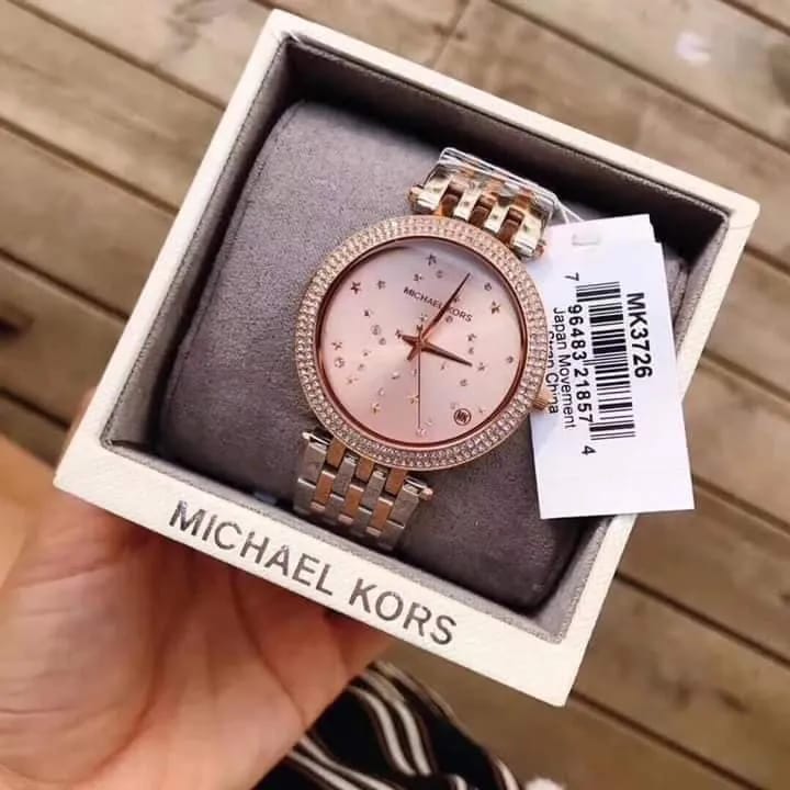 Michael Kors Darci Rose Gold Dial Two Tone Steel Strap Watch for Women - MK3726 Buy Now By Michael Kors