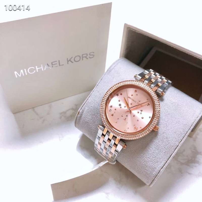 Michael Kors Darci Rose Gold Dial Two Tone Steel Strap Watch for Women - MK3726 Buy Now By Michael Kors
