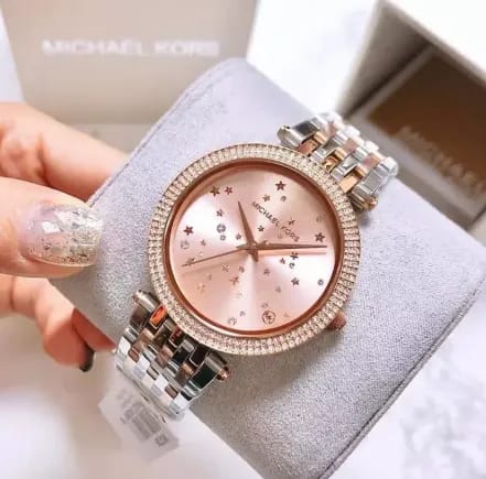 Michael Kors Darci Rose Gold Dial Two Tone Steel Strap Watch for Women - MK3726 Buy Now By Michael Kors