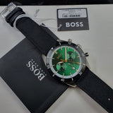 Hugo Boss Santiago Green Dial Black Nylon Strap Watch for Men - 1513936 Buy Now By Hugo Boss