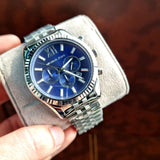 Michael Kors Lexington Chronograph Blue Dial Silver Steel Strap Watch for Men - MK8280 Buy Now By Michael Kors