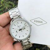Fossil Jacqueline White Dial Silver Steel Strap Watch for Women - ES3631 Buy Now By Fossil