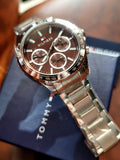 Tommy Hilfiger Hudson Chronograph Quartz Brown Dial Silver Steel Strap Watch For Men - 1791229 Buy Now By Tommy Hilfiger