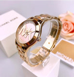 Michael Kors Mini Slim Runway Rose Gold Dial Two Tone Steel Strap Watch for Women - MK3650 Buy Now By Michael Kors