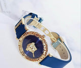 Versace Palazzo Empire Greca Quartz Blue Dial Blue Leather Strap Watch for Women - VEDV00219 Buy Now By Versace