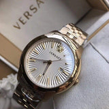 Versace V-Urban Quartz White Dial Gold Steel Strap Watch For Men - VELQ00719 Buy Now By Versace