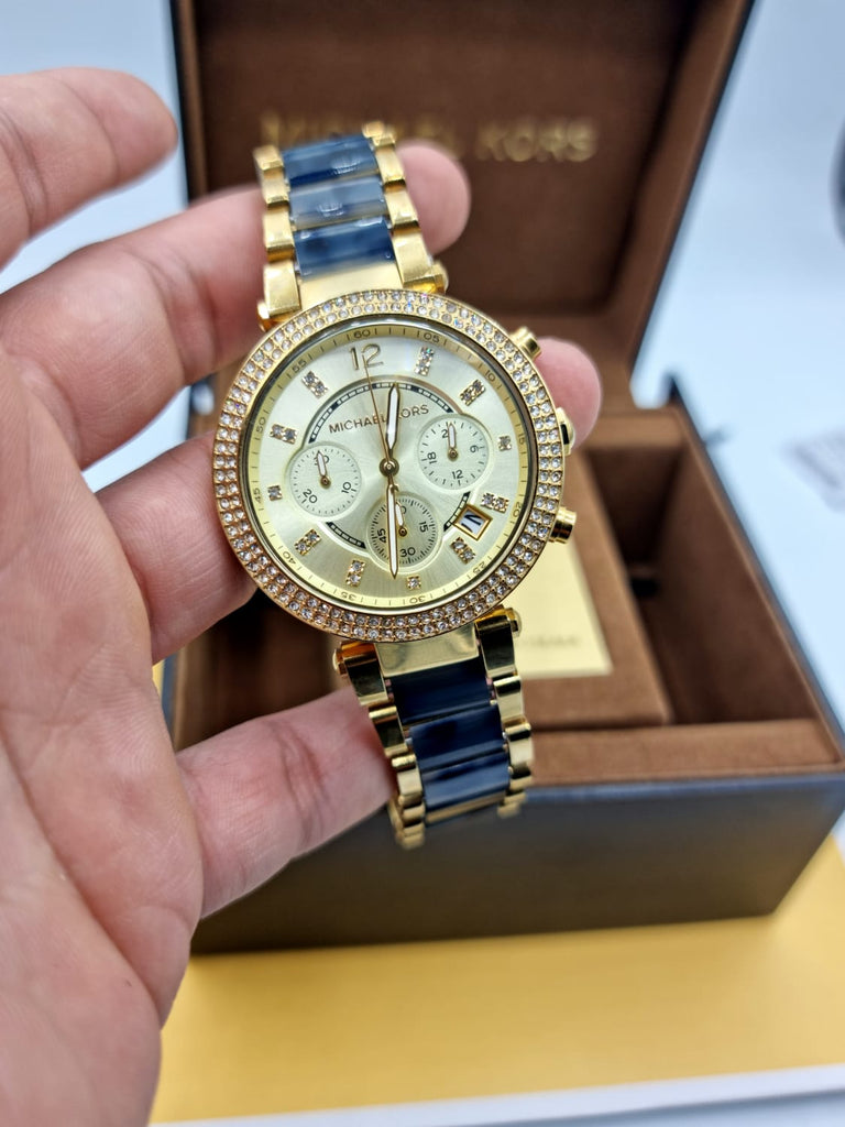 Michael Kors Parker Gold Dial Two Tone Steel Strap Watch for Women - MK6238 Buy Now By Michael Kors