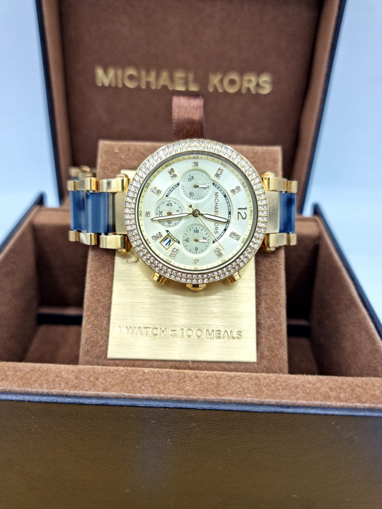 Michael Kors Ritz Gold Dial Two Tone Steel Strap Watch for Women - MK6328 Buy Now By Michael Kors