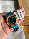 Versace Greca Green Dial Silver Steel Strap Watch for Women - VEVH00720 Buy Now By Versace