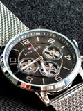 Tommy Hilfiger Chronograph Black Dial Silver Mesh Bracelet Watch for Men - 1791292 Buy Now By Tommy Hilfiger