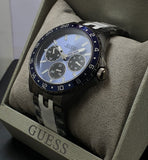Guess Odyssey Quartz Blue Dial Gunmetal Steel Strap Watch For Men - W1107G5 Buy Now By Guess