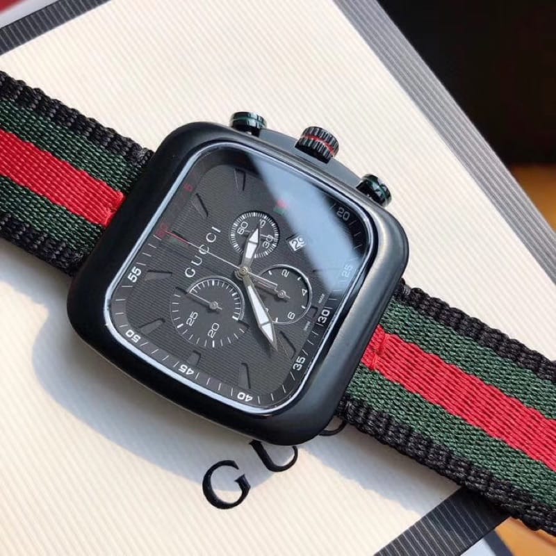 Gucci Coupe Chronograph Quartz Black Two Tone NATO Strap Watch For Men - YA131202 Buy Now By Gucci