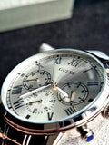 Guess Hendrix Silver Dial Silver Steel Strap Watch for Men - GW0066G1 Buy Now By Guess