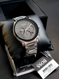 Hugo Boss Classic Grey Dial Grey Steel Strap Watch for Men - 1513364 Buy Now By Hugo Boss