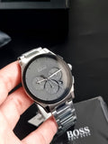 Hugo Boss Peak Black Dial Silver Steel Strap Watch for Men - 1513762 Buy Now By Hugo Boss