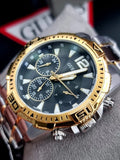 Guess Commander Chronograph Black Dial Two Tone Steel Strap Watch for Men - GW0056G4 Buy Now By Guess
