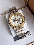 Versace Greca Silver Dial Two Tone Steel Strap Watch for Men - VEVI00320 Buy Now By Versace