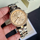 Michael Kors Ritz Chronograph Gold Dial Gold Steel Strap Watch For Women - MK6937 Buy Now By Michael Kors