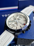 Tommy Hilfiger Bank Chronograph White Dial White Rubber Strap Watch for Men - 1791723 Buy Now By Tommy Hilfiger