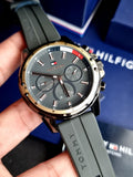 Tommy Hilfiger Mason Black Dial Black Rubber Strap Watch for Men - 1791792 Buy Now By Tommy Hilfiger