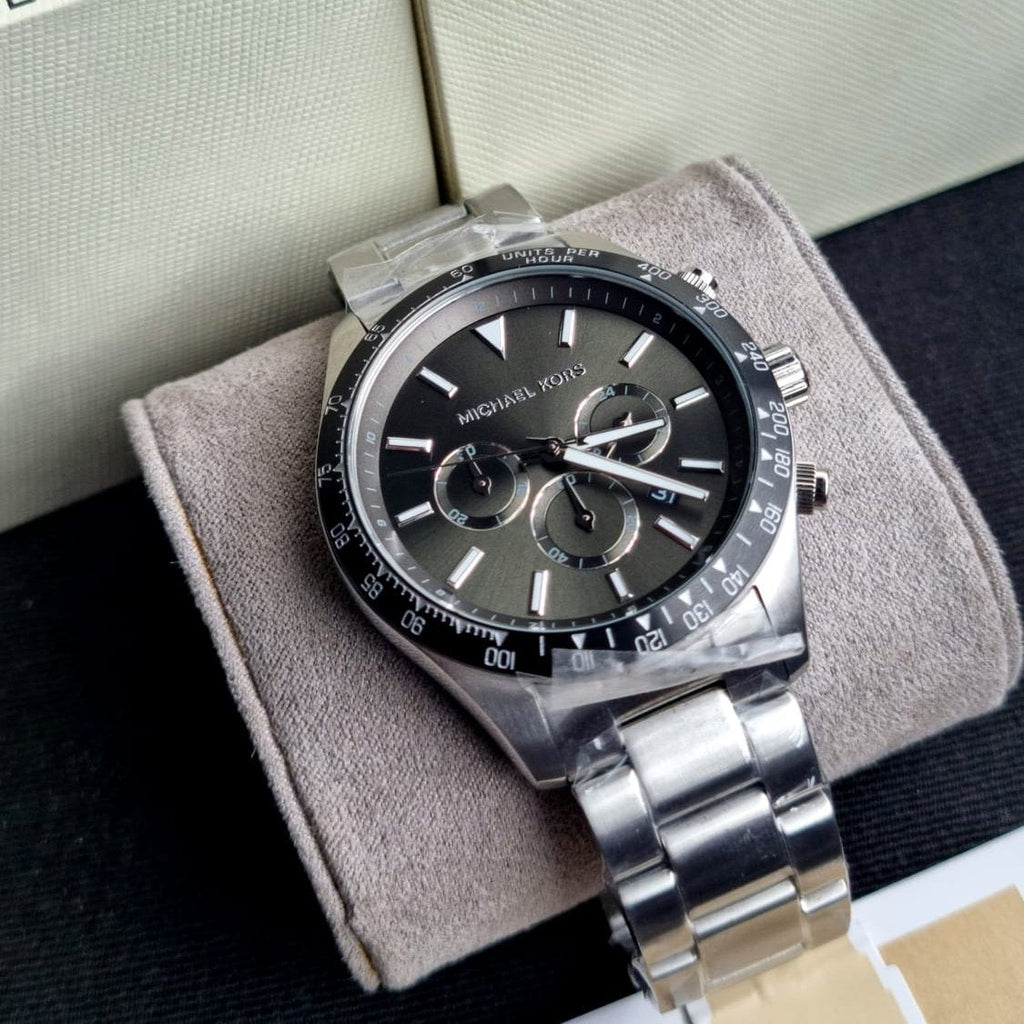 Michael Kors Layton Chronograph Green Dial Silver Steel Strap Watch For Men - MK8912 Buy Now By Michael Kors