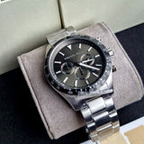 Michael Kors Layton Chronograph Green Dial Silver Steel Strap Watch For Men - MK8912 Buy Now By Michael Kors