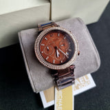 Michael Kors Parker Chronograph Brown Dial Brown Steel Strap Watch For Women - MK5578 Buy Now By Michael Kors