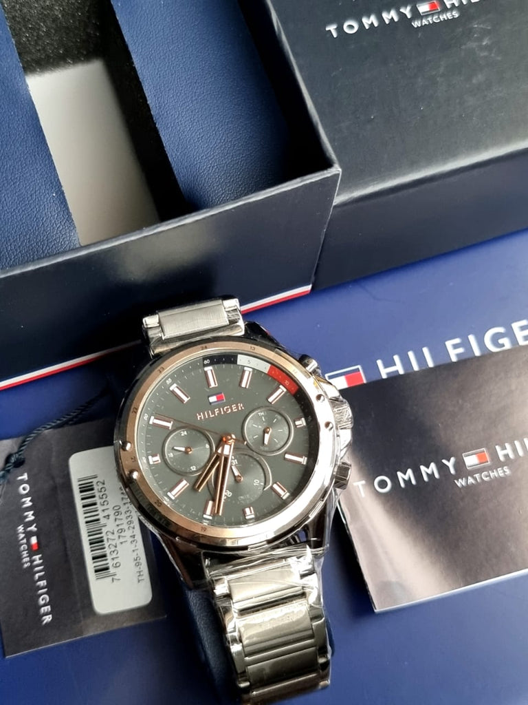 Tommy Hilfiger Mason Grey Dial Grey Steel Strap Watch for Men - 1791790 Buy Now By Tommy Hilfiger
