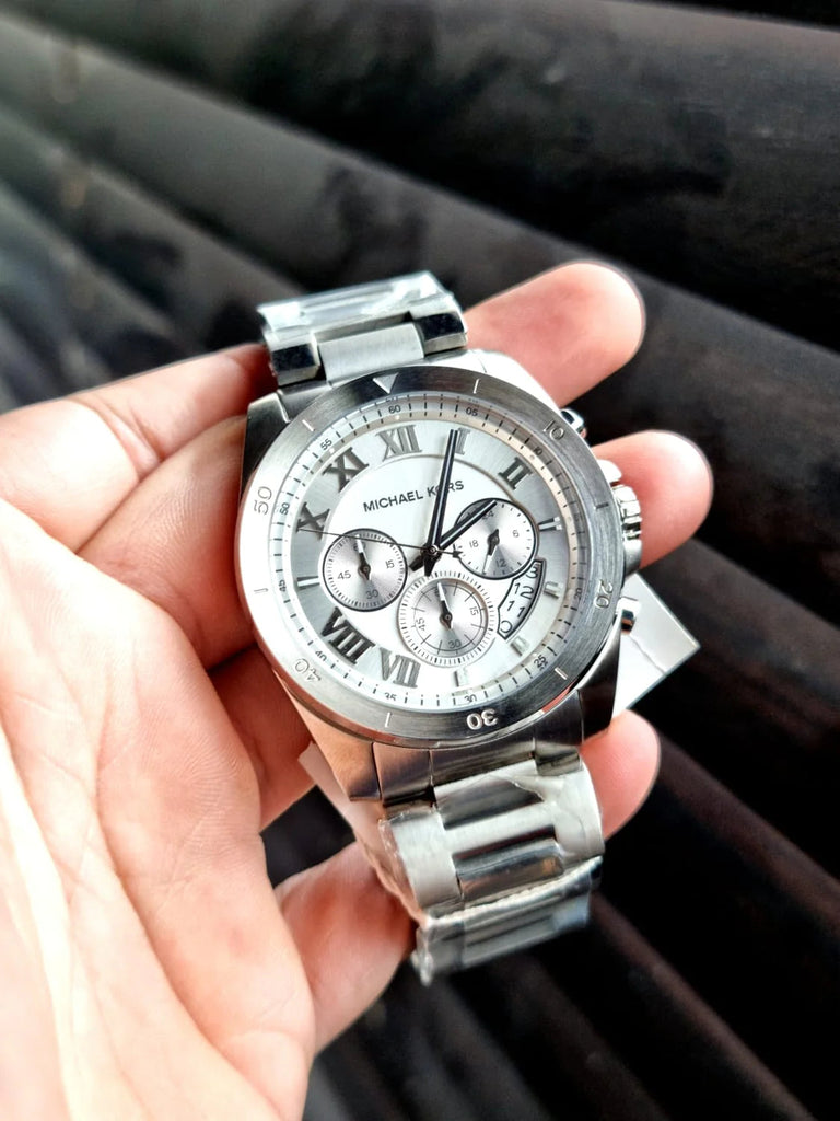 Michael Kors Brecken Chronograph Silver Dial Silver Steel Strap Watch For Women - MK8562 Buy Now By Michael Kors