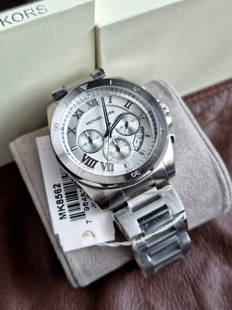 Michael Kors Brecken Chronograph Silver Dial Silver Steel Strap Watch For Women - MK8562 Buy Now By Michael Kors
