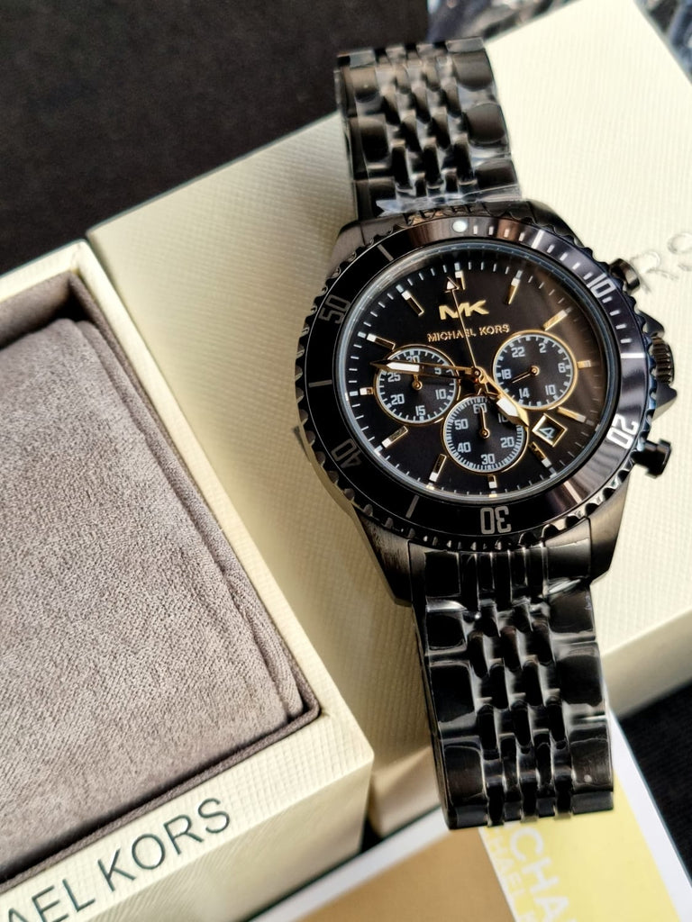 Michael Kors Bayville Chronograph Black Dial Black Steel Strap Watch For Men - MK8750 Buy Now By Michael Kors