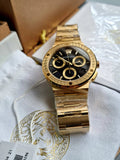 Versace Greca Chronograph Black Dial Gold Steel Strap Watch For Men - VEZ900421 Buy Now By Versace