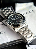 Gucci Dive Quartz Black Dial Silver Steel Strap Watch For Men - YA136301A Buy Now By Gucci