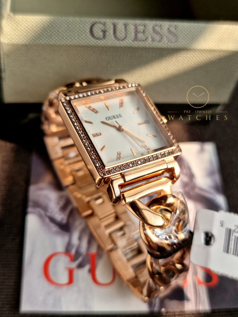Guess Vanity Rose Gold Dial Rose Gold Steel Strap Watch for Women - W1029L3 Buy Now By Guess