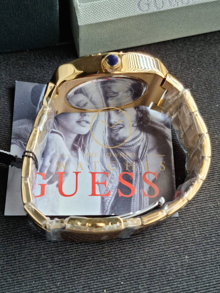 Guess Trend Analog Green Dial Gold Steel Strap Watch For Men - GW0624G2 Buy Now By Guess