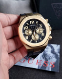 Guess Empire Chronograph Quartz Black Dial Black Silicon Strap Watch For Men - GW0583G2 Buy Now By Guess