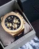 Guess Empire Chronograph Quartz Black Dial Black Silicon Strap Watch For Men - GW0583G2 Buy Now By Guess