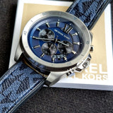 Michael Kors Brecken Chronograph Blue Dial Blue Rubber Strap Watch For Men - MK8923 Buy Now By Michael Kors