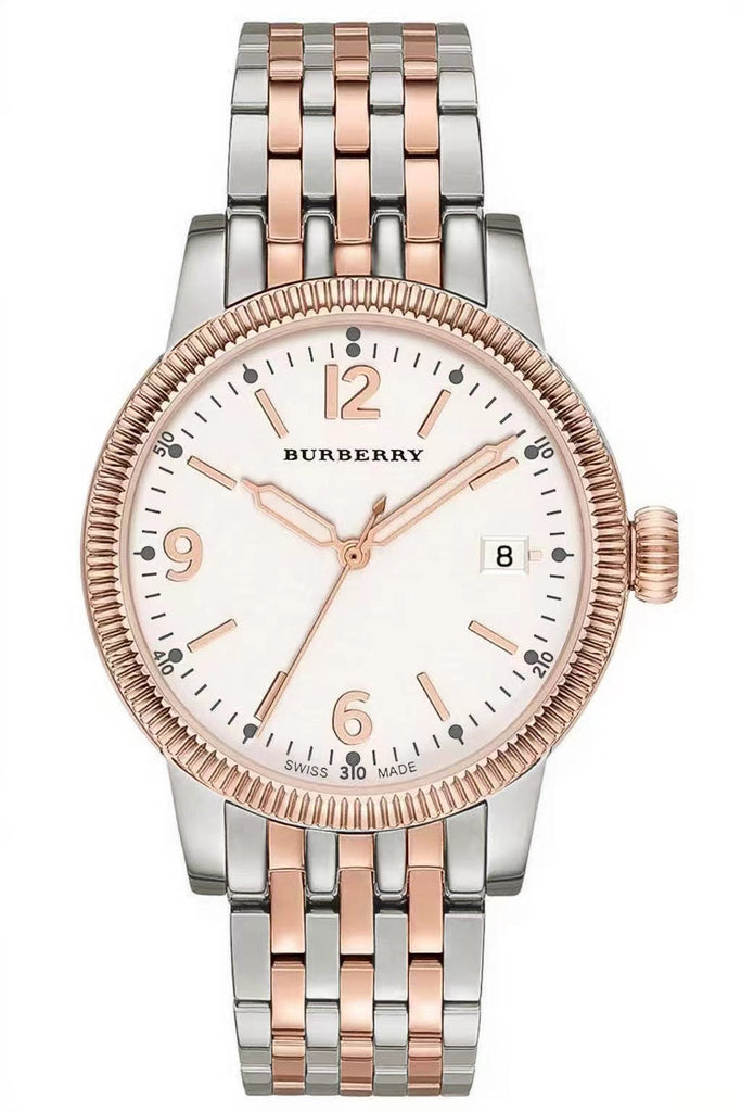 Burberry Analog White Dial Two Tone Steel Strap Watch for Women - BU7872 Buy Now By Burberry