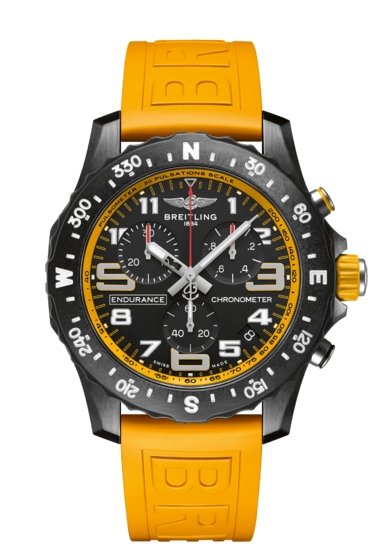 Breitling Endurance Pro Black Dial Yellow Rubber Strap Watch for Men - X82310A41B1S1 Buy Now By Breitling